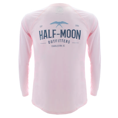 Half-Moon Outfitters Flying Bird Sun Protection Long Sleeve Shirt for Women Pink Blossom