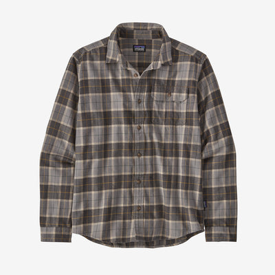 M's L/S Cotton in Conversion Fjord Flannel Shirt Beach Plaid: Forge Grey