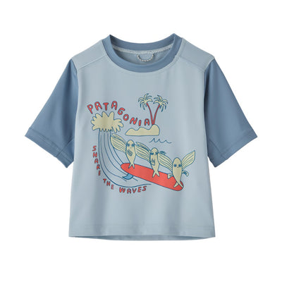 Capilene Silkweight T-Shirt for Baby Plank Party: Steam Blue