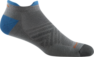 Darn Tough Coolmax Run No Show Tab Ultra-Lightweight Running Sock for Men (Past Season) Gray 