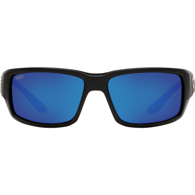 Costa Del Mar Fantail Sunglasses Matte Black / Blue Mirror #color_matte-black-blue-mirror