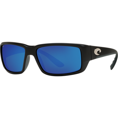 Costa Del Mar Fantail Sunglasses Matte Black / Blue Mirror #color_matte-black-blue-mirror