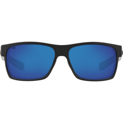 Costa Del Mar Half Moon Sunglasses Shiny Black Matte Black / Blue Mirror