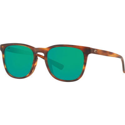 Costa Del Mar Sullivan Sunglasses Matte Tortoise Green Mirror 580G #color_matte-tortoise-green-mirror-580g