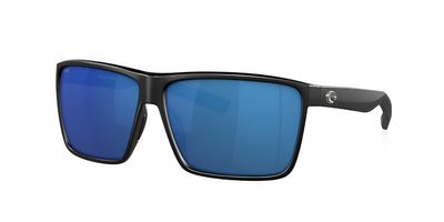 Rincon Sunglasses Matte Black Blue Mirror 580P #color_matte-black-blue-mirror-580p