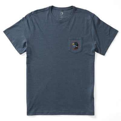 Duck Head Logo Short Sleeve T-Shirt Heather Navy #color_heather-navy