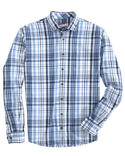 Johnnie-O Blakely Hangin' Out Button Up Shirt for Men (FINAL SALE) Gulf Blue