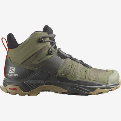 Salomon X Ultra-4 Mid Gore-Tex Shoes for Men Deep Lichen Green/Peat/Kelp