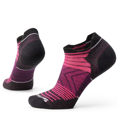 Smartwool Run Zero Cushion Stripe Low Ankle Socks for Women Power Pink