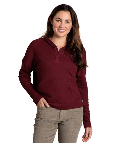 Toad&Co Foothill Pointelle Hoodie for Women (Past Season) Port