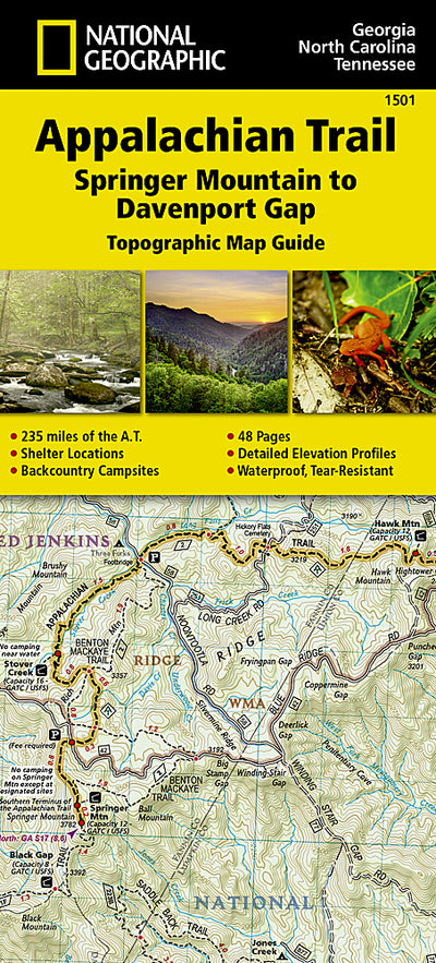 Appalachian Trail: Springer Mountain to Davenport Gap Map