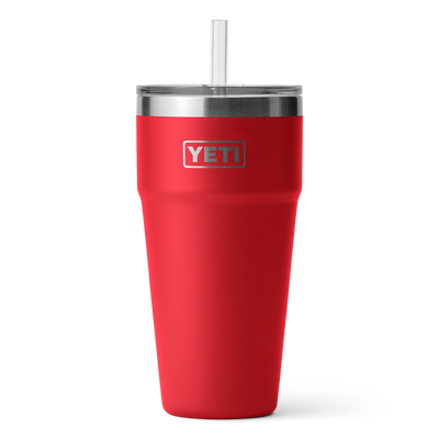 Yeti Rambler 26oz Stackable Cup with Straw Lid Rescue Red