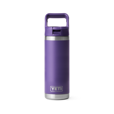 Yeti Rambler 18oz Water Bottle with Color-Matched Straw Cap Peak Purple