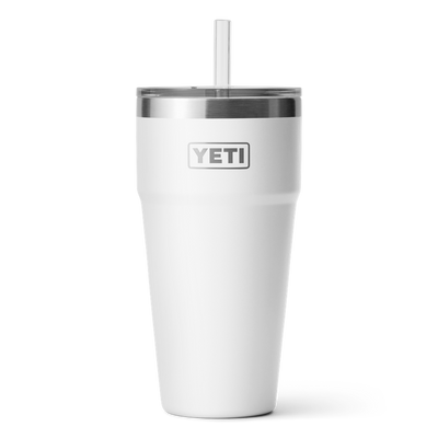 Yeti Rambler 26oz Stackable Cup with Straw Lid White