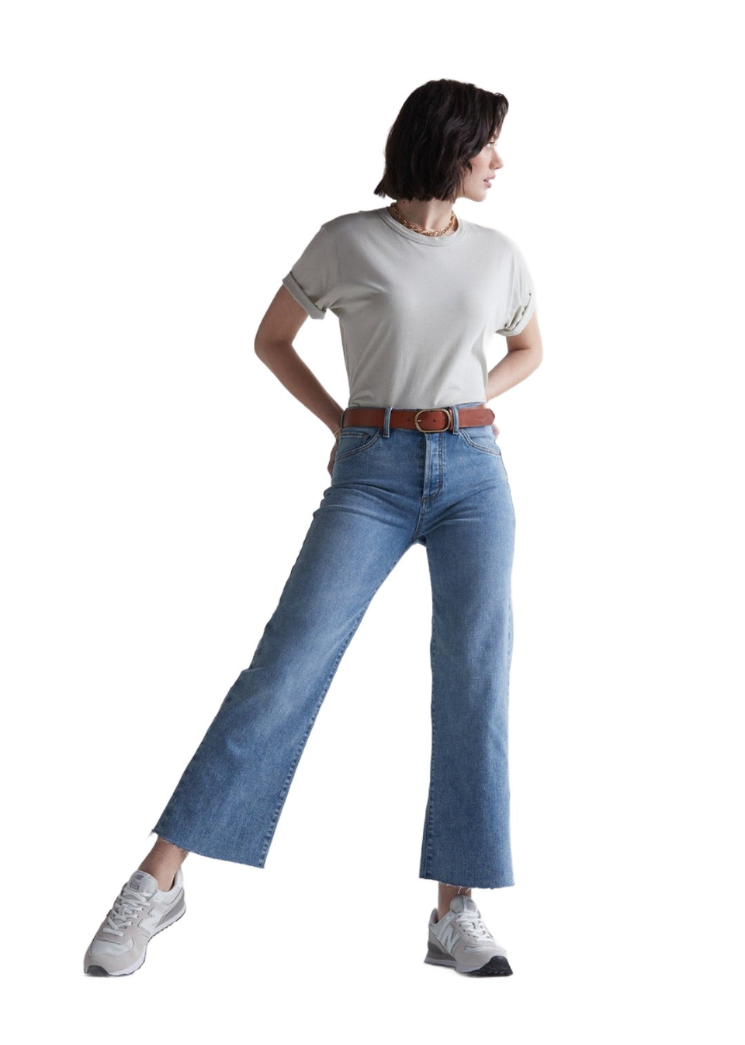 Midweight Performance Denim Wide Leg Jeans for Women – Half-Moon Outfitters