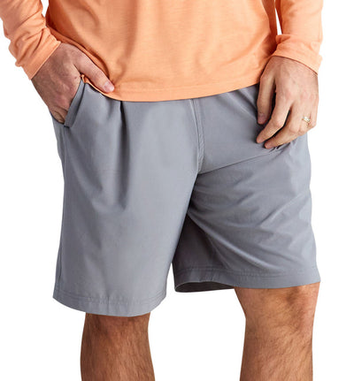 Free Fly Apparel Breeze Shorts for Men 8" Slate #color_slate