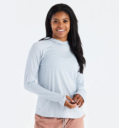 Free Fly Apparel Elevate Hoodie for Women Heather Bay Blue #color_heather-bay-blue