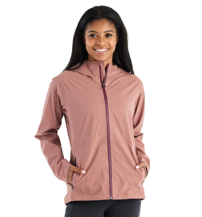 Free Fly Apparel Cloudshield Rain Jacket for Women Light Sangria 