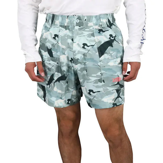 AFTCO Tactical Blue Camo Fishing Shorts