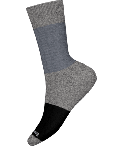 Smartwool Everyday Color Block Cable Crew Socks for Women Charcoal #color_charcoal