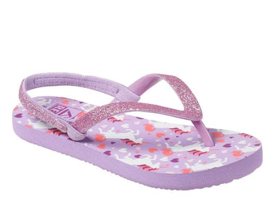 Reef Little Stargazer Print Sandals for Girls Unicorn Float