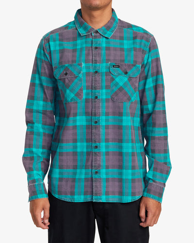 RVCA Panhandle Flannel Shirt for Men (Past Season) Purps