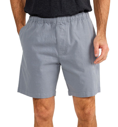 Stretch Canvas Shorts for Men- 7" Slate #color_slate
