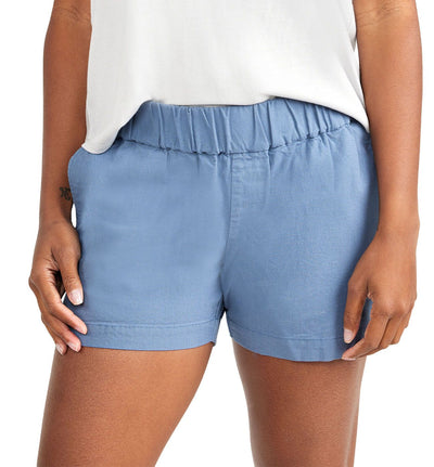 Free Fly Apparel Stretch Canvas Shorts for Women Sail Blue #color_sail-blue