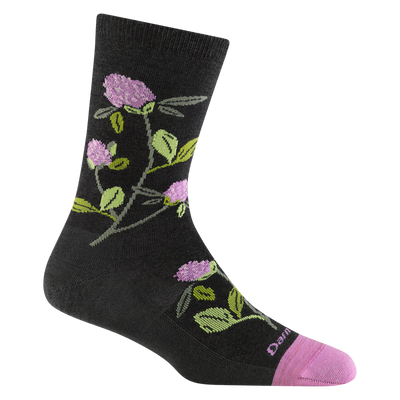 Darn Tough Blossom Crew Lightweight Lifestyle Socks Charcoal #color_charcoal