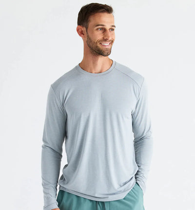 Bamboo Shade Long Sleeve Shirt for Men Heather Aspen Grey #color_heather-aspen-grey