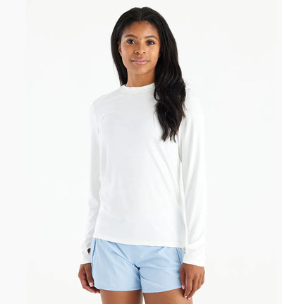 Free Fly Bamboo Shade Long Sleeve Shirt II for Women Bright White #color_bright-white